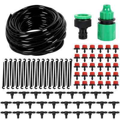 

25m Drip Irrigation System Automatic Watering Garden Hose Micro Drip Watering Kits with Adjustable Drippers