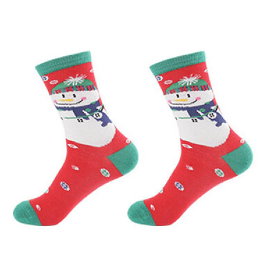 

Christmas Man Woman Adult Pure Cotton Antifriction Santa Claus Deer Snowman Winter Cartoon Socks