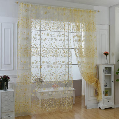 

Vogue Floral Voile Door Window Tulle Curtain Scarf Drape Panel Sheer Valances