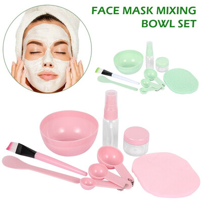 

9PCS A Set DIY Make Up Tools Facial Face Mask Tool Set Mixing Bowl Brush Stick Spoon