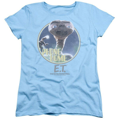 

Et The Extra-Terrestrial Sci-Fi Movie Spielberg Phone Home Womens T-Shirt Tee