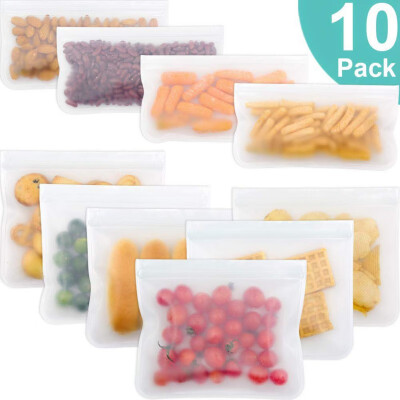 

Reusable Sandwich Bags 10 Pack Extra Thick PEVA Lunch Bags Leakproof Ziplock Snack Bags Perfect for Sandwiches Lunch Kids Snac