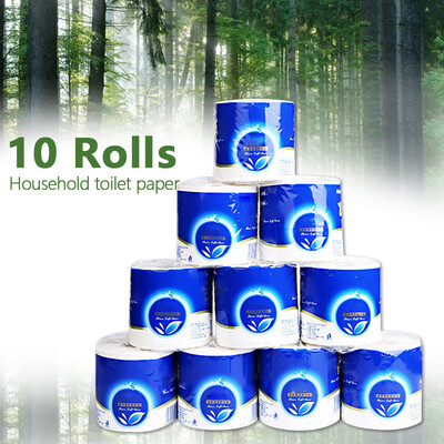 

10 Rolls 3 Layers Soft Toilet Roll Paper Toilet Tissue Paper Loo Roll