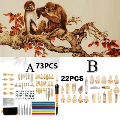 

2273 Pcs Wood Branding Iron Carving Pyrography Pen Kit Adjustable Temperature Pyrography Soldering Iron Set