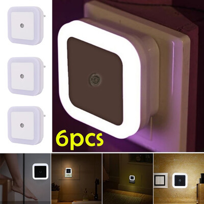 

1246 Pcs LED Night Light Sensor Control Night Lamp Wall Nightlight for Hallway Bedroom Stairs