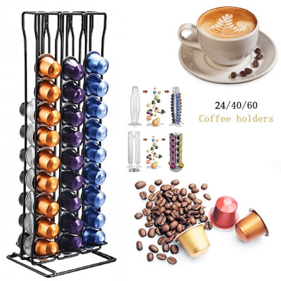 

New 244060 Holders Metal Coffee Pod Holder Capsule Stand Rotating Rack Numerous