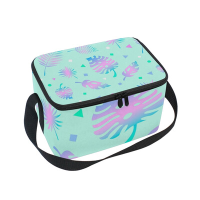 

ALAZA Lunch Box Insulated Lunch Bag Large Cooler Magic Leaf Tote Bag