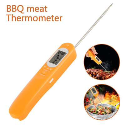 

Willstar Rechargeable BBQ Meat Thermometer with Flashlight Stainless Steel BBQ Meat Thermometer USB Kitchen Meat Thermometer