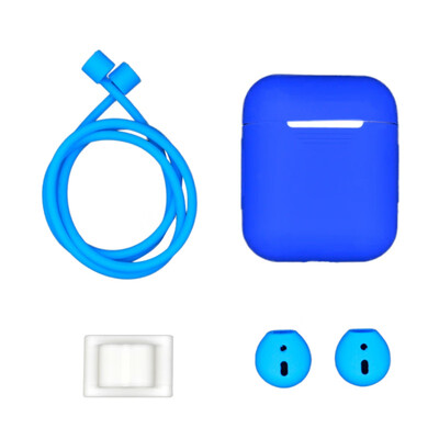 

Non-slip Silicone Case Cover Earphones Pouch Protective Skin Anti-lost Wire Eartips Wireless Earphone Case for Apple AirPod