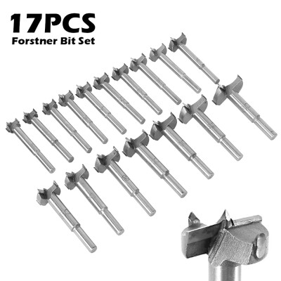 

17pcs Wood Drill Bit Self Centering Hole Saw Cutter Woodworking Tools Set 15mm-38mm High Carbon Steel Drill Bits