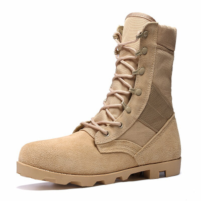 

Outdoor combat boots special boots high-top leather combat boots breathable desert boots high tube mens tactical boots