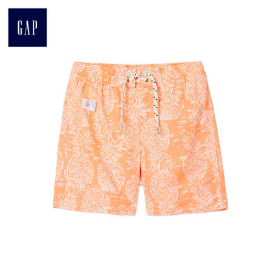 

GAP flagship store men&women cute printed elastic waist swim trunks 291538 orange 3YRS