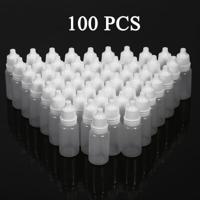 

100PCS 103050100ml Volume White Plastic Empty Squeezable Bottles Eye Liquid Container Dropper