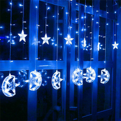 

25M Moon&star string lights icicle led curtain fairy lights Garden Xmas Christmas Wedding New Year Party Decoration Light