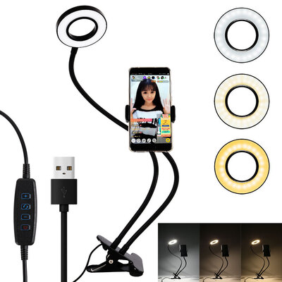 

Selfie Ring Light LED Camera Light 3 Light Modes 10-Level Brightness 360° Rotating