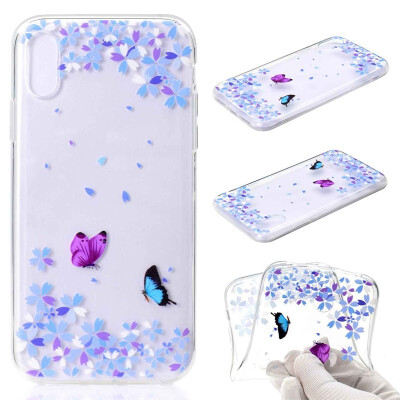 

Phone Case For iPhone  Max XR  X 8 8 Plus 7 Plus 6 6 Plus 5 SE 5S Simple Ultrathin Butterfly Pattern Soft TPU Case Back Cover