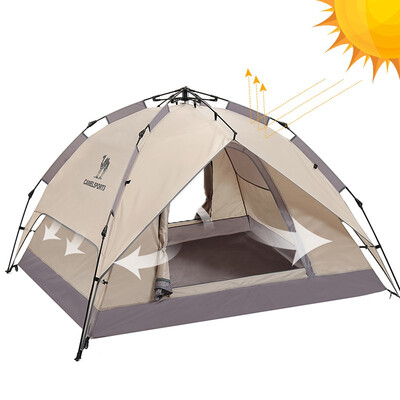 

CAMEL CROWN 2-3 Person Rainproof Instant Camping Tent Automatic Waterproof Pop up Tents for Summer Outdoor Backpacking