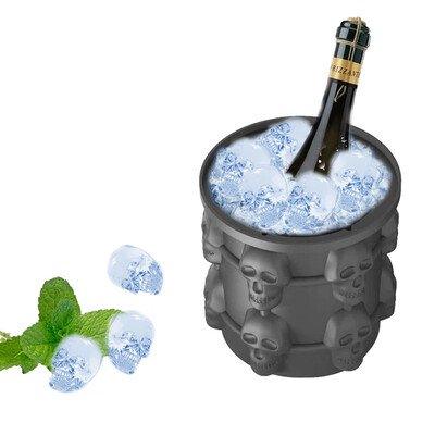

Skeleton Ice Bucket Saving Cube Maker Silicone Container Kitchen Tool