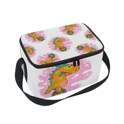 

ALAZA Lunch Box Insulated Cool Dino Lunch Bag Large Cooler Tote Bagfor Men Women