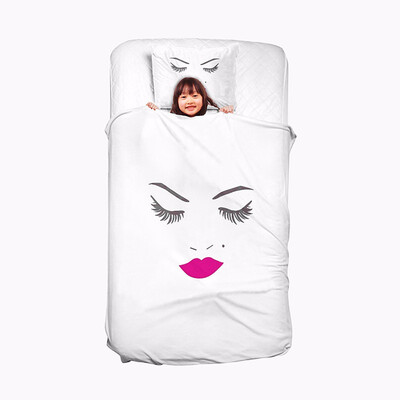 

WhiteBlack Eyelashes Decoration Pillow Cover Lashes Pillow Case Duvet Cover Single Quilt Kids Bedding Sets 2pcs