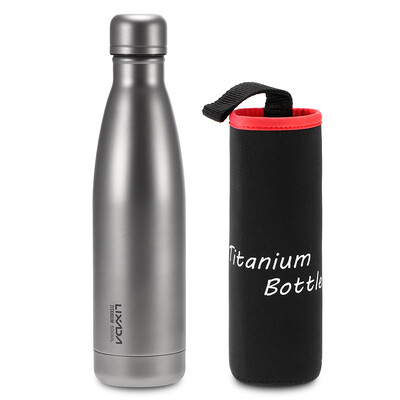 

Lixada 500ml Titanium Water Bottle Double Walled Vacuum Insulated Sports Water Bottle Camping Backpacking Hiking Cycling