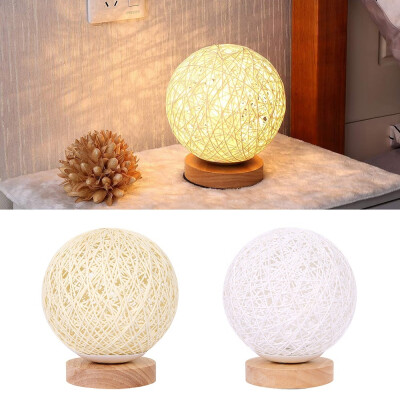 

LED Rattan Lamp ABEDOE Wood Decorative Bedside Lamp USB Charger for BedroomLiving RoomNightstandEnd TableCoffee RoomBaby Room