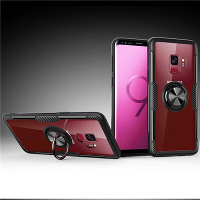 

Back Cover For Samsung Galaxy S9 Case Car Holder Stand PC TPU Ring Suction Scratchproof Bracket Made in Germany
