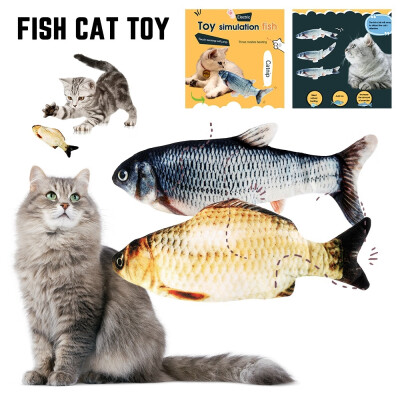 

USB Electric Charging Simulation Fish Toys 3D Fish Cat Toy Interactive Gifts Cat Mint Fish Kitten Carp Toy