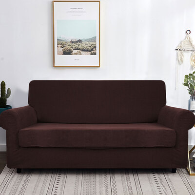 

Waterproof 123 Seaters Sofa Chair Cushion Cover Elastic Polar Fleece Sofa Mat Seat Cushion Cover Home Indoor Furniture Decor