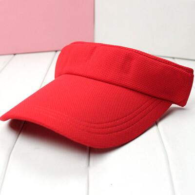 

Men Women Plain Visor Beach Sun Cap Adjustable Hat