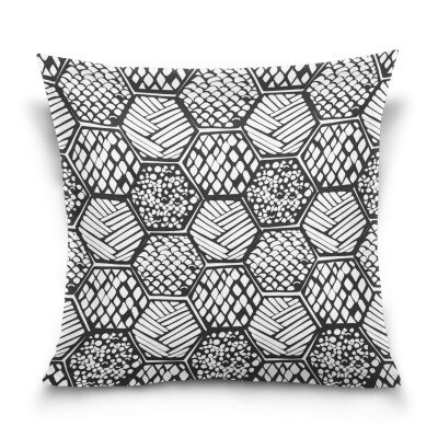 

ALAZA Throw Pillow Cover 16 X 16 inch Cushion Cover with Honeycomb Printed Pillowcase