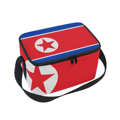 

ALAZA Insulated Lunch Box Misc Flag Og North Korea Lunch Bag for Men Women Portable Tote Bag Cooler Bag