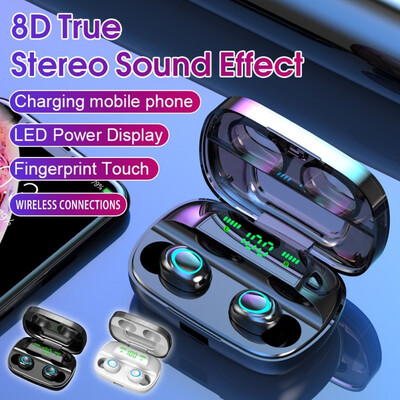 

Willstar S11 wireless dual in-ear sports waterproof TWS Bluetooth 50 headset with digital display