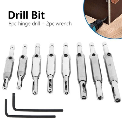 

Willstar 10Pcs Self Centering Drill Bits Hinge Drill Bit Set Window Hinge drill HSS Wood Door Window Cabinet Drill Bit