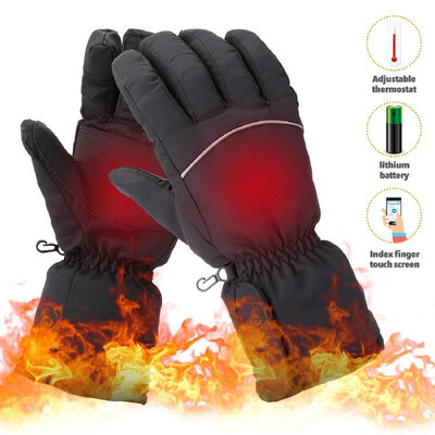 

1 Pair Winter USB Hand Warmer Cycling Motorcycle Bicycle Gloves Electric Thermal Gloves Rechargeable Battery Heated Gloves