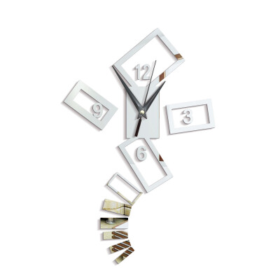 

DIY Black&White Digital Block Living Room Wall Sticker Wall Clock