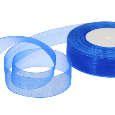 

25mm 50 YardsRoll Silk Organza Transparent Ribbon DIY Making Christmas Ribbons for Wedding Party Decoration Webbing Crafts Gifts