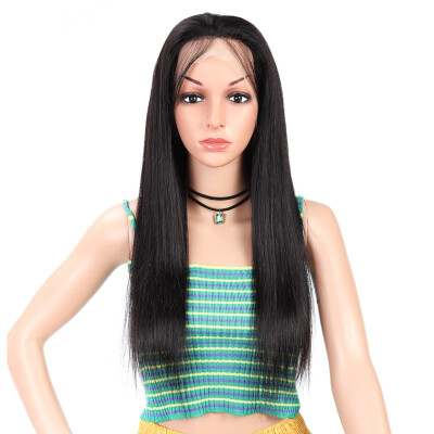 

Amazing Star Lace Front Wigs Malaysian Virgin Hair Straight Hair Lace Frontal Wigs with Baby Hair Natural Color