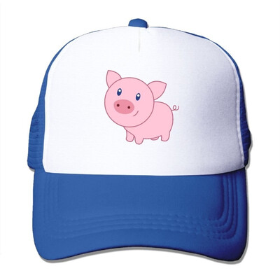 

SHINENGST Cute Cartoon Pig Mesh Trucker CapsHats Adjustable For Unisex Pink