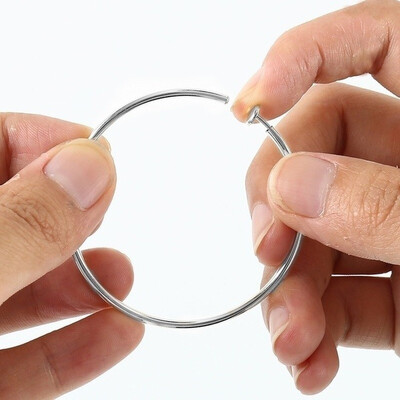 

Ear Clip Small Hoop Style Spring Clip-On Earrings Without Ear Hole