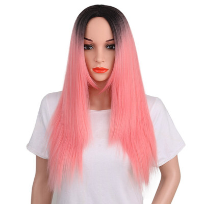 

Amazing Star Ombre Gray Long Wave Wigs for White Women High Density Black Wig Heat Resistant Synthetic Hair Wigs