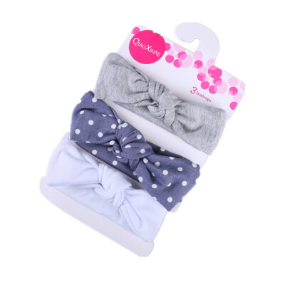 

3Pcs Baby Headbands Elastic Knotted Cotton Girls Hairbands Hair Accessory for Newborn Toddler Children Style 14