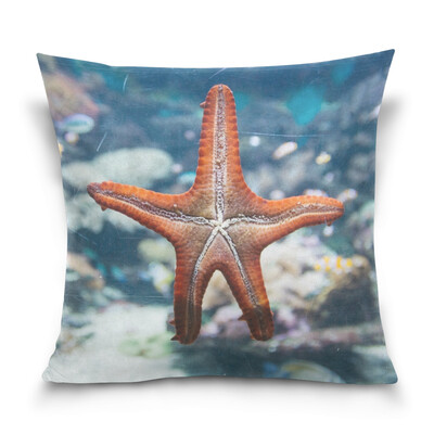 

Throw Pillow Case Decorative Pillow Covers 16 X 16 inch Starfish Pattern Pillowcase