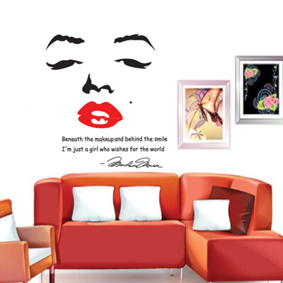 

Portrait of Marilyn Monroe DIY Wall Wallpaper Stickers Art Decor Mural Room Decal