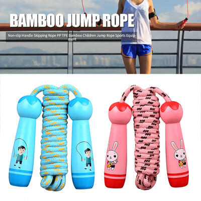 

3 meters long boys&girls jump rope wooden handle cotton rope