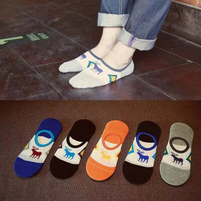 

Aa-shop Men Socks Lucky Deer Invisivle Socks Business Hiphop Street Socks