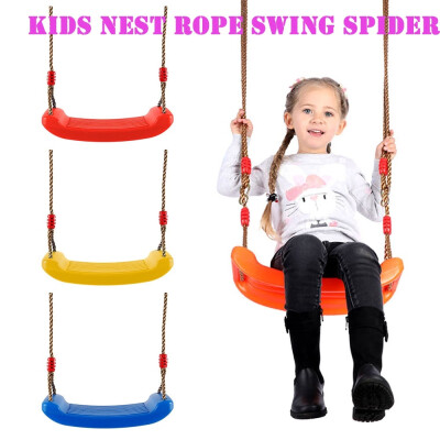 

Kids Nest Rope Swing Spider Web Net Outdoor Garden Seat Wooden Swing Seat Toy