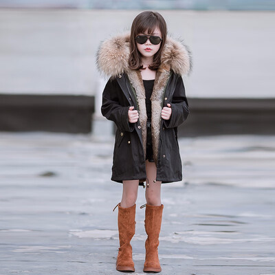 

Baby girl winter clothes Childrens jacket winter outwear autumn baby girl jackets discount warm natural fox fur collar child