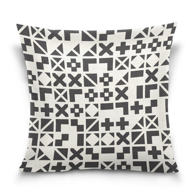 

ALAZA Throw Pillow Cover 16 X 16 inch Cushion Cover with Random Shapes Printed Pillowcase
