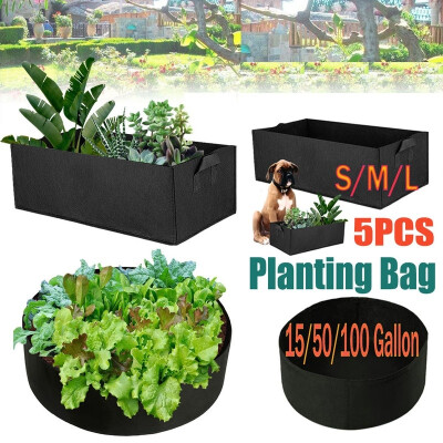 

15PCS RectangularRound Large Capacity Black Plants Growing Bag for Plants Flowers Vegetables Pots